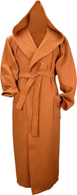 Immagine prodotto di A&R 028.50 | Robezz® Accappatoio in cialda con cappuccio Accappatoio con cappuccio - Colore: Terra - Taglia: L/XL