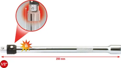 Immagine prodotto di KS TOOLS 1/2" CHROMEplus prolunga con blocco 250 mm - 919.1206