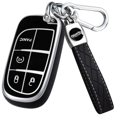 Image de Étui de protection pour clé de Jeep - Fabriqué en TPU, compatible avec différents modèles
