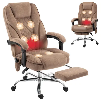 Obrázok produktu pre Kancelárska stolička Vinsetto s vibračnou masážou, ergonomická stolička na písací stôl