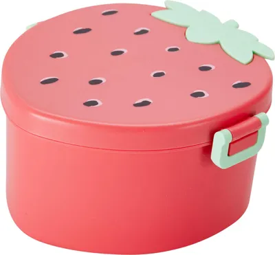 Productafbeelding van Lunchbox voor kinderen, aardbeienprint, 16,4 cm – rood, H&L