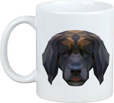 Obrázek produktu pro Leonberger – hrnek s obrázkem a nápisem "geometrický pes" (Art-Dog)