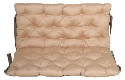 Produktbild von Bankauflage mit Rückenlehne 100x98x8 cm - Sitz- und Rückenauflage für 2-Sitzer Gartenbank, beige