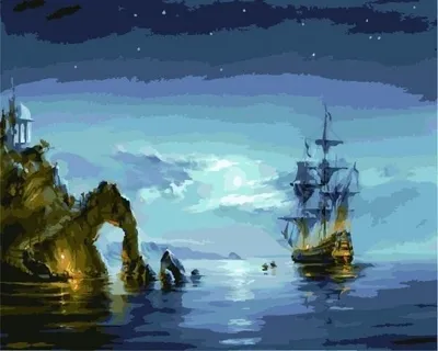 Produktbild von Malen nach Zahlen - Schottische Nacht 30x40cm