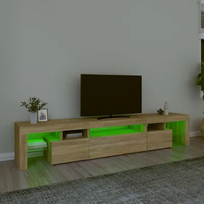 Obrázok produktu pre The Living Store TV skrinka s LED osvetlením dub Sonoma 215x36,5x40 cm
