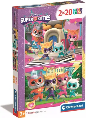 Zdjęcie produktu dla Puzzle 2 X 20 Super Kolor Superkitties 24811