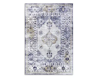 Zdjęcie produktu dla Dywan orientalny do salonu 160x230cm, niebiesko złoty płasko tkany
