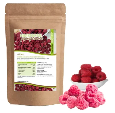 Produktbild von Mynatura Gefriergetrocknete Himbeeren – ab 500g - 1 Beutel