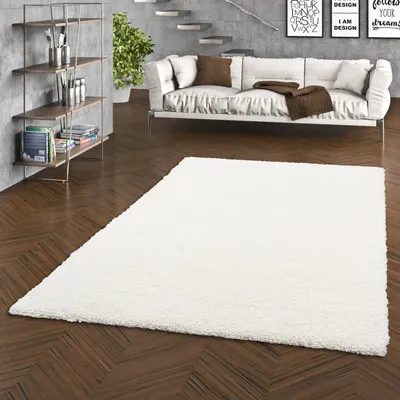 Produktbild von Luxus Hochflor Shaggy Teppich Dream Creme, Größe:160x160 cm