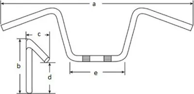 Immagine prodotto di Manubrio cromato TOMMASELLI High bar acciaio D.22 mm 811mm
