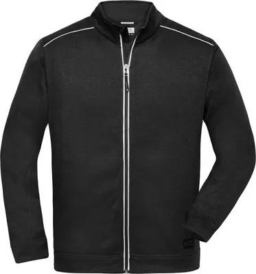 Produktbild von Pflegeleichte Strickfleece-Jacke black/black, Gr. 5XL