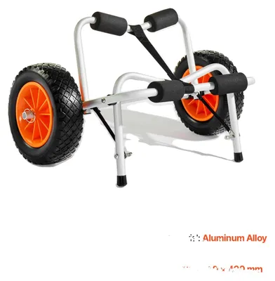 Image de Chariot pour kayak, capacité de charge de 113 kg, roues pleines en caoutchouc, 250 lb