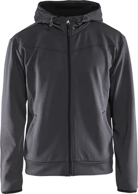 Produktbild von Blakläder® Hoodie mit Reißverschluss Mittelgrau/Schwarz 3363 2526, Farbe:schwarz/dunkelgrau, Größe:XL