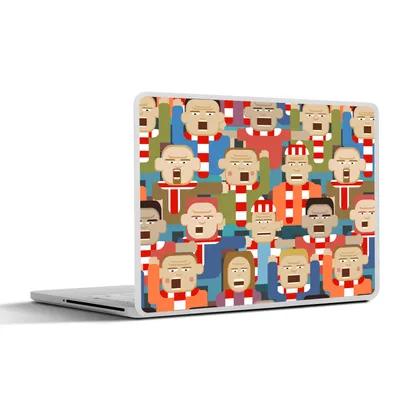 Produktbild von MuchoWow® Laptop Aufkleber Sticker Cover Hooligans - Sport - Muster 36.5x27.5 cm - Laptop-Sticker