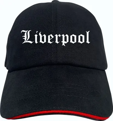 Produktbild von Liverpool Cappy - Altdeutsch bedruckt - Schirmmütze - Schwarz-Rotes Cap OneSize-SchwarzRot