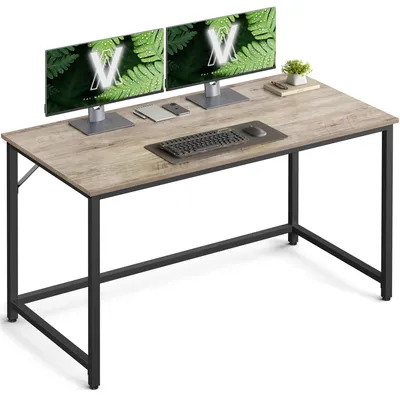 Obrázek produktu pro VASAGLE Stůl, počítačový stůl, kancelářský stůl, rozměry 120 x 60 x 76 cm, vhodný do pracovny, ložnice nebo obývacího pokoje, barva: šedá s černými akcenty (LWD039B02V1)