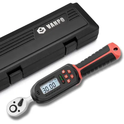 Produktbild von Digitaler Drehmomentschlüssel 1/4 Zoll, 1.5-30Nm, ±2% Genauigkeit, mit Speicher & LED-Anzeige für Fahrrad/Motorrad