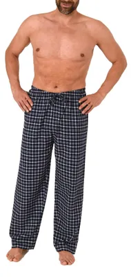 Produktbild von Herren Flanell Schlafanzug Hose kariert aus Baumwolle - ideal zum relaxen - 222 122 15 851 ; grau , 58