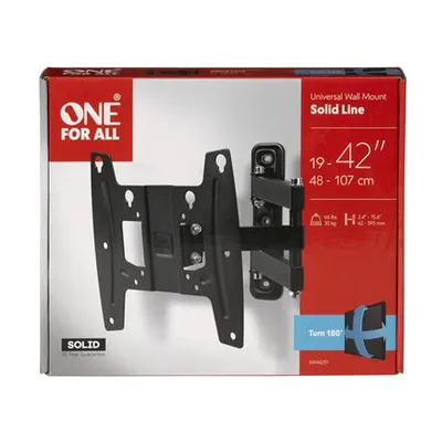 Obrázek produktu pro One For All WM4251, 48,3 cm (19"), 109,2 cm (43"), 75 x 75 mm, 200 x 200 mm, 0 - 15°, Černá