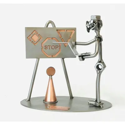 Produktbild von Metallfigur Schraubenmännchen Fahrlehrer als Geschenk