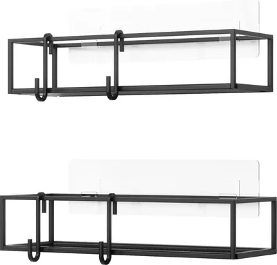 Zdjęcie produktu dla Umbra półka prysznicowa Cubiko zestaw 2, półki prysznicowe bez wiercenia, żelazo, czarny, 1018615-040