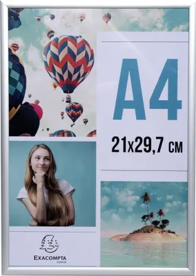 Image de Exacompta 12x Cadre photo aluminium A4 Argent 84758D