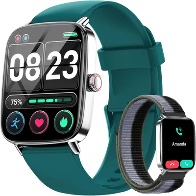 Smartwatch Damen mit Telefonfunktion,1.85" HD Uhren Damen mit Herzfrequenz Schlafmonitor SpO2 Schrittzähler,110+Sportmodi Fitnessuhr,IP68 wasserdichte