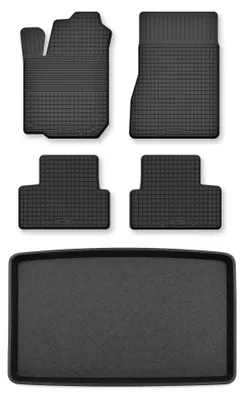 Produktbild von Gummimatten + Kofferraumwanne für Mercedes-Benz Klasa B W246 2011-2018 – Schwarz, Semi-Universal, angepasst – Wielganizator Semi-Universal