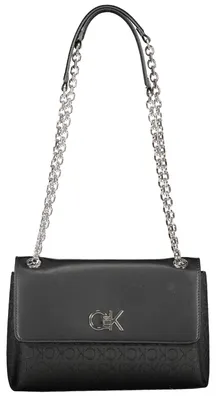 Produktbild von Stylische Damenschultertasche in Schwarz aus recyceltem Polyester
