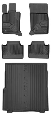 Produktbild von Gummimatten + Kofferraumwanne für Porsche Panamera II 2016-2023 (Liftback) – Schwarz, passgenau – Wielganizator