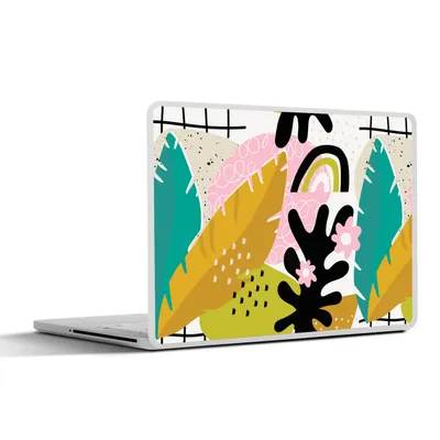 Produktbild von MuchoWow® Laptop Aufkleber Sticker Cover Dschungel - Pflanzen - Muster 31x22.5 cm - Laptop-Deko