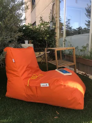 Image de Hanah Home, Daybed - Orange, pouf, orange, 60 x 110 x 75 cm