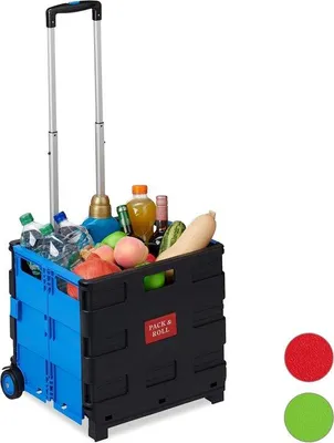Produktbild von Famanu Einkaufstrolley mit Rädern – Robustes Material – Wasserabweisend