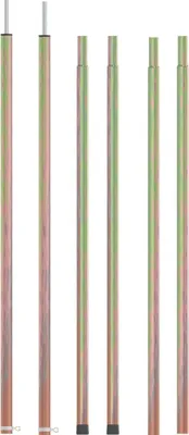 Produktbild von Teleskop-Zeltstangen 170-255 cm 2 Stk. Verzinkter Stahl