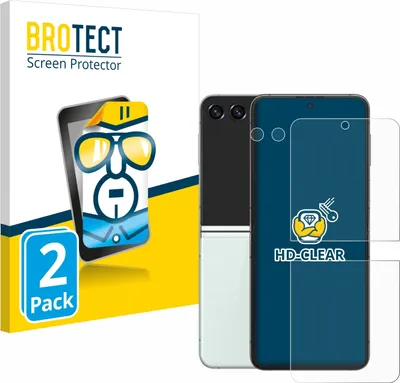 Produktbild von 2x Für Samsung Galaxy Z Flip 5 (Display+Kamera) Schutzfolie BROTECT Displayschutz Display Schutz Folie Klar Transparent