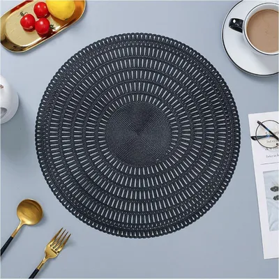 Obrázok produktu pre Omgoods – Súprava 4 kusov PVC podtáčok na stôl (čierna)