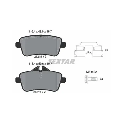 Produktbild von Textar Bremsbeläge hinten für Mercedes GLE M-Klasse W166