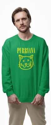 Produktbild von D&B Design Uni Pullover SWZN00009 Purrvana Grün-Größe L