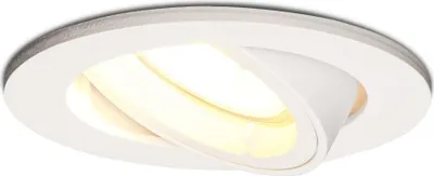 Produktbild von hoftronic LED Einbaustrahler 4W 2700K GU10 Weiß IP20 Schwenkbar Dimmbar