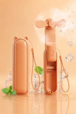Produktbild von Handventilator Leise Power Bank 3 Windstufen, 10 Stunden Laufzeit, Extrem Starker Wind