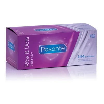 Obrázok produktu pre Kondómy Pasante Ribs & Dots Intensity 144 kusov