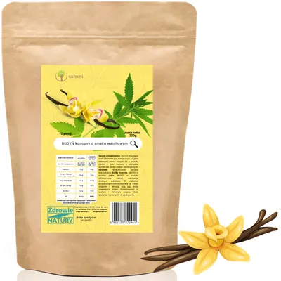 Zdjęcie produktu dla Budyń konopny o smaku waniliowym 300g FIT na białku konopnym