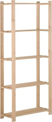 Produktbild von Lagerregal mit 5 Böden 80x28,5x170 cm Massivholz Kiefer