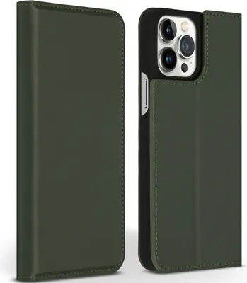 Immagine prodotto di Custodia a libro Accezz Premium Leather Slim per iPhone 13 Pro Max - Verde