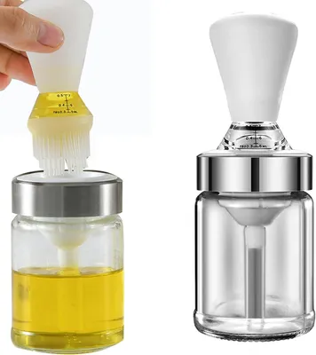 Productafbeelding van Fles met siliconenborstel, 2-in-1, 250 ml, voor gebruik in de keuken