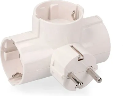 Produktbild von Edm R40068 Stecker 3 Steckdosen 16a 250v Weiß One Size / EU Plug Weiß One Size