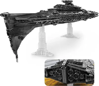 Produktbild von 10368 Stück Bauklötze,Mould King 21004 Weltraum-Serie Sternenzerstörer MOC Klemmbausteine Modell Spielzeug