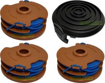 Image de 3 bobines de fil + capuchon pour Mac Allister MGT45028 60030 McGregor MET3525 4530 099962