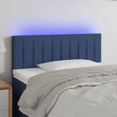 Produktbild von CLORIS Bettkopfteil LED Kopfteil Blau 80x5x78/88 cm Stoff, 5,43 kg