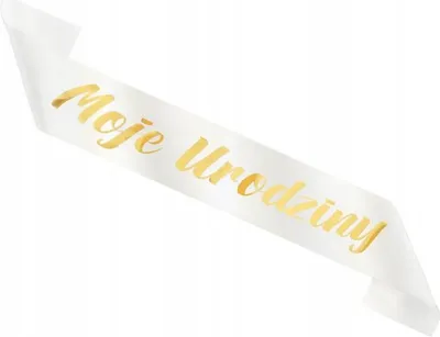Productafbeelding van Verjaardagslint witgoud, 160 cm - Een elegant cadeau